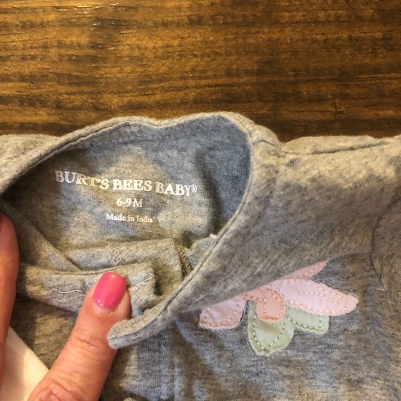 2 Burts Bee's rompers 6-9 months. - Picture 3 of 5